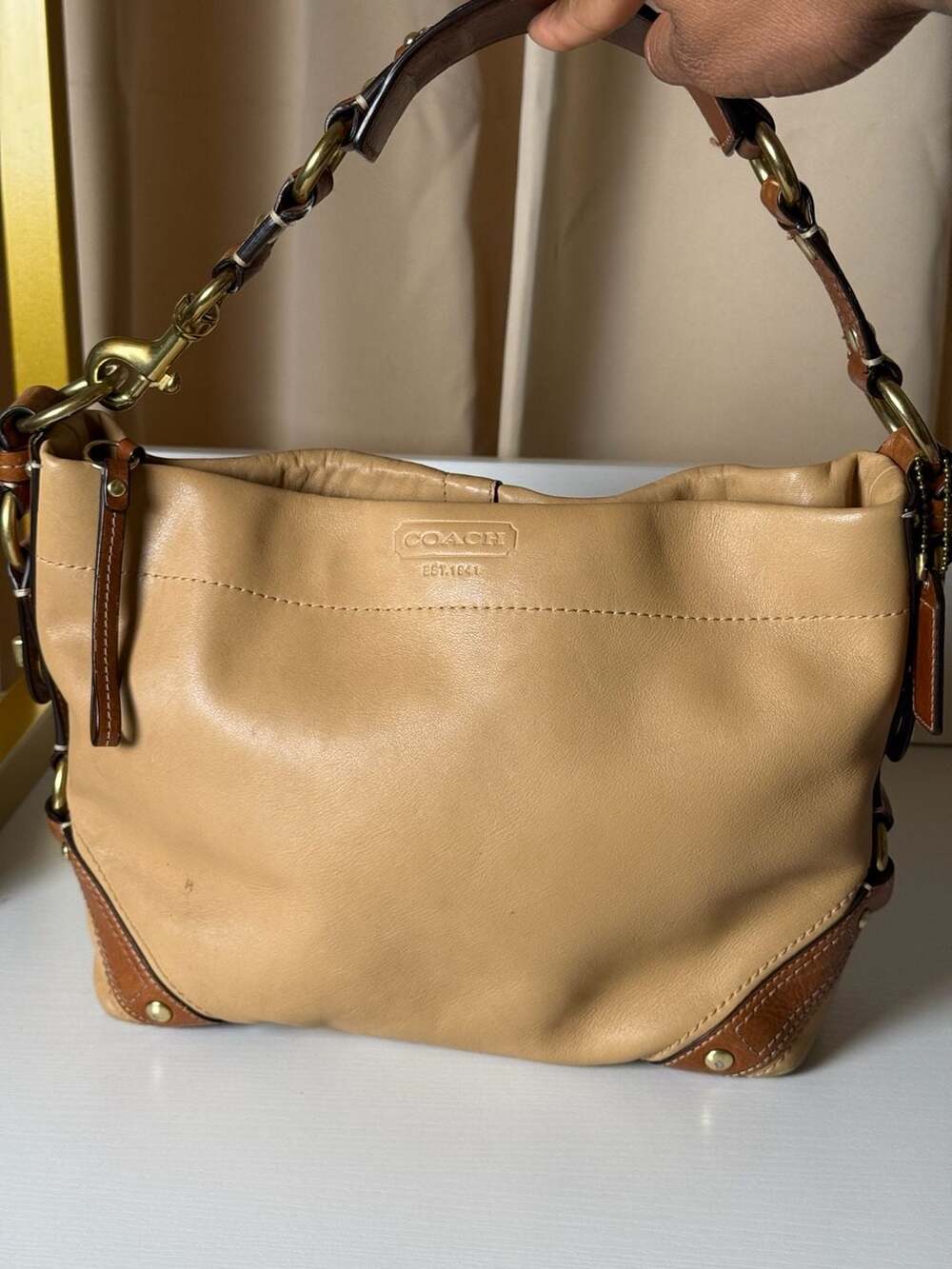 COACH (2006) Vintage Carly Large Slouchy Hobo Bag Leather Shoulder Purse Y2K